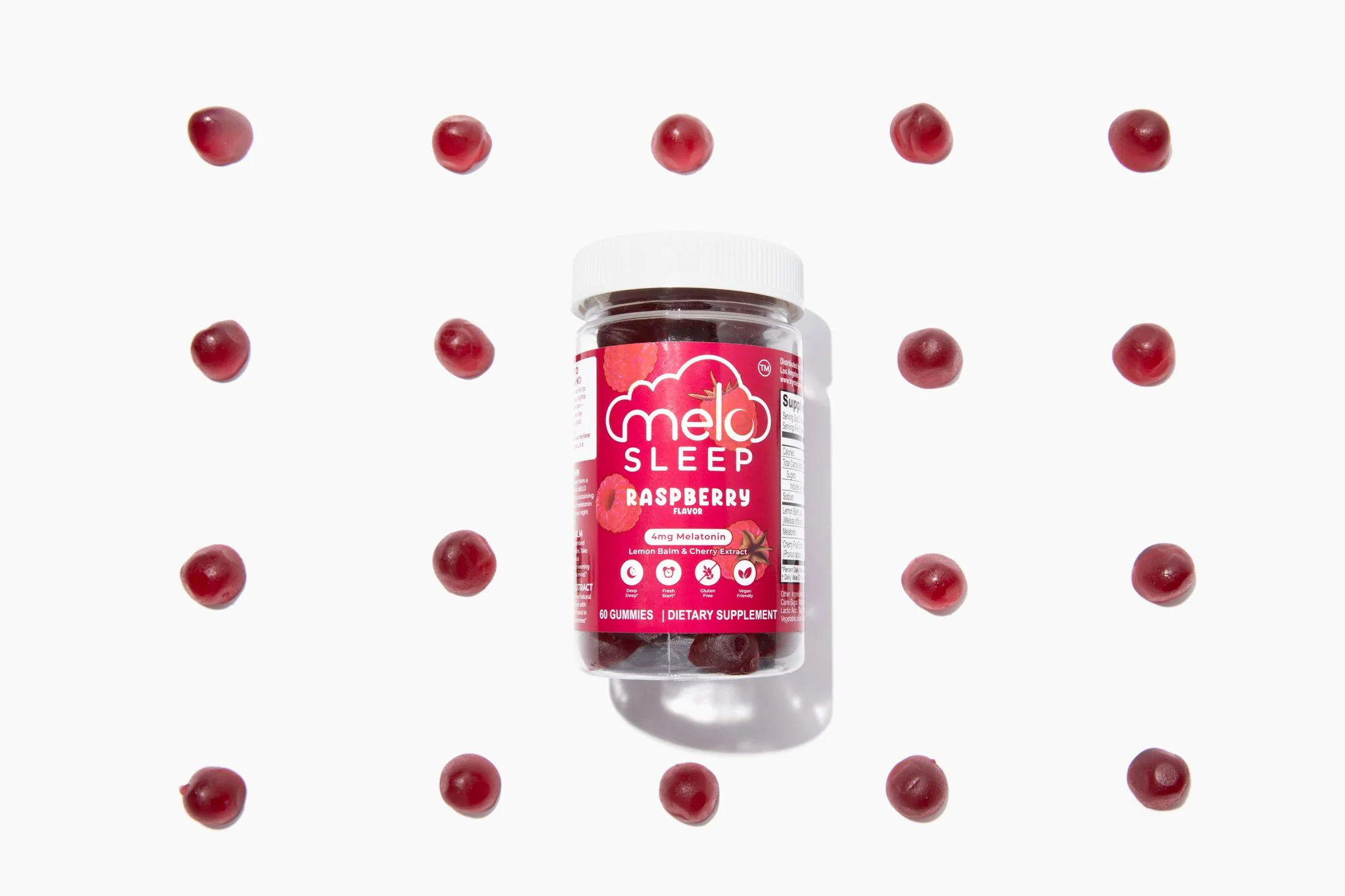 MELO Sleep Gummies - Raspberry (60CT Bottle) - Image 3